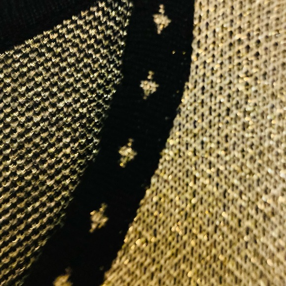 Alfred Dunner Black/Gold Pullover Sweater - Picture 5 of 8